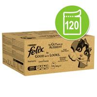 Voordeelpakket Felix Elke Dag Feest 120 x 85 g Kattenvoer - Vleesmix 1: Rund, Kip, Eend en Lam (120 x 85 g)