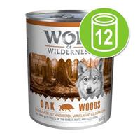Wolf of Wilderness Voordeelpakket:  12 x 800 g - Oak Woods - Wildzwijn