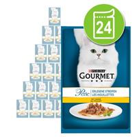 Gourmet 24 x 85 g  Mini Filets met Forel & Spinazie Perle Kattenvoer - Voordeelpakket