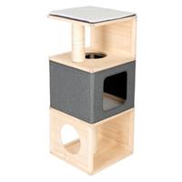 Kattenhuis Cubist L 40 x B 40 x H 96 cm beige/grijs | goedkoop bij zooplus