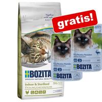 Bozita 2 x 85 g hapjes in saus Rendier gratis! Bij een 2 kg  droogvoer - Grainfree Active & Sterilised Lam