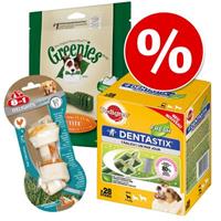 Greenies Voordeelpakket gebitsverzorgingssnacks Topsellers Grootte S, M en L - Maat S
