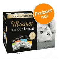 Miamor Gemengd Probeerpakket  Ragout Royale Kattenvoer 12 x 100 g - Kalkoen, Zalm, Kalf