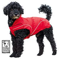 DogBite winterjas, kleur: rood