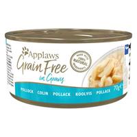 6x70g Grainfree in Gravy Kip met Eend Applaws Kattenvoer