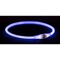 Flash lichthalsband 65 cm blauw voor de hond Per stuk