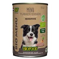 Biofood Organic Kalkoen menu blik 400 gr hondenvoer 12 x 400 gram