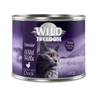 Wild Freedom Senior Wild Hills Eend & Kip Kattenvoer - Voordeelpakket 6 x 200 g