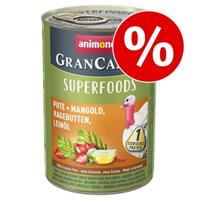 Animonda GranCarno 6 x 400 g  Adult Superfoods Lam + Amaranth, Cranberry's, Zalmolie