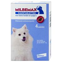 elanco Milbemax Kauwtablet Kleine Hond - Anti wormenmiddel - 12 g 4 tab 1 Tot 5 Kg