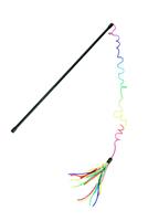 Beeztees Kattenhengel Regenboogpluim - kattenspeeltje - Multi - 70 cm