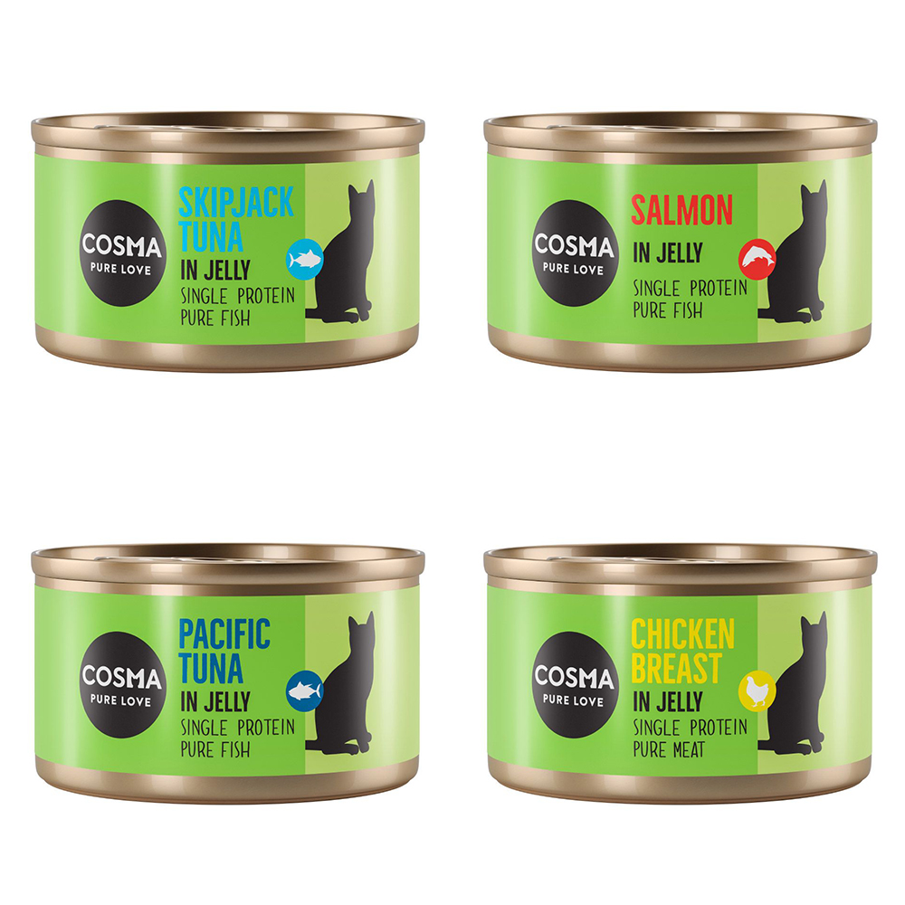 24x85g Gemengd Pakket Original in Gelei Cosma Kattenvoer