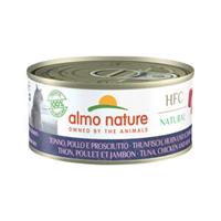 Almo Nature HFC Natural Kattenvoer - Tonijn, Kip & Ham - 24 x 150 g