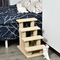 Paws Trap voor katten en honden, 4 treden, beige, 63,5 x 43 x 60 cm