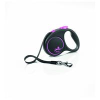 flexi Black Design Tape S 5 m - Hondenriem - Pink&Zwart