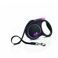 flexi Black Design Tape M 5 m - Hondenriem - Pink&Zwart
