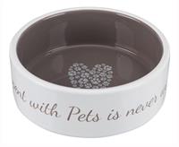 Trixie Pet's Home Ceramic Bowl 1.4 l/ø 20 cm creme /taupe