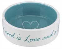 Trixie Pet's Home Ceramic Bowl 1.4 l/ø 20 cm cream/petrol