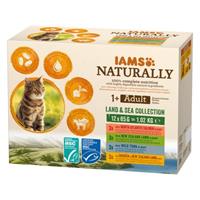 Iams Naturally Kat Adult Land - Sea Collection 12x85 gr