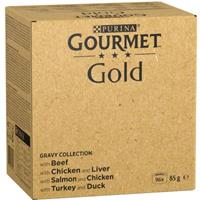 Gourmet Gold Kattenvoer Voordeelpakket 96 x 85 g - Rund, Kip, Lam & Kalkoen