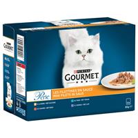 Gourmet Perle Pouch Mini Filets Multipack - Kattenvoer - Eend 12x85 g