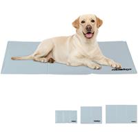 RELAXDAYS Kühlmatte Hund, selbstkühlend, abwischbar, robust, mit Gel, Kühldecke für Tiere, Kältedecke 60 x 100 cm, grau