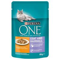 Purina ONE Kattenvoer 12 x 85 g - Coat & Hairball Kip & Tuinenboen (26 x 85 g)