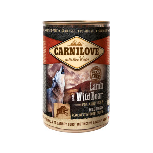 Carnilove lam & wild zwijn natvoer hond (blik) 6 x 400 g