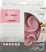 EAT SLOW LIVE LONGER Anti-Schling-Napf für Hunde Tumble Rosa