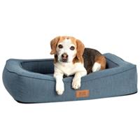 alsa-brand Hundebett Ortho Lounge grau-blau, Außenmaße: ca. 95 x 75 cm