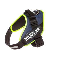 Julius-K9 IDC-Powerharness Size: 2 jeans-stuff with neon e