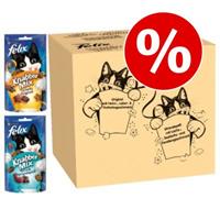 Felix 30% korting!  Kattensnacks Party Mix Party original & oceaan - Original & Oceaan Mix 2 x (8 x 60 g)