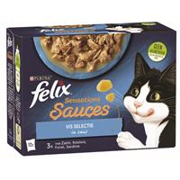 Felix Multipack Sensations Vis In Saus - Kattenvoer - Zalm Koolvis Forel 12x85 g