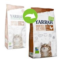 Yarrah 2,4kg  Bio Katzenfutter mit Bio Huhn & Fisch getreidefrei Katzenfutter trocken