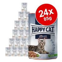 Voordeelpakket Happy Cat Pouch Meat in Sauce 48 x 85 g - Voralpen-Rind (Rund)