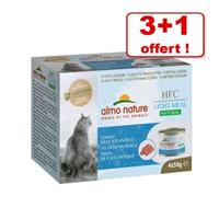 Almo Nature HFC 3 + 1 gratis! 4 x 50 g  Natural Light - Kipfilet
