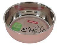 ZOLUX ehop voerbak inox rvs roze 400 ML 13 CM
