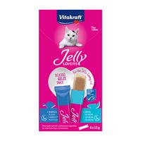Vitakraft Jelly Lovers mit Lachs & Scholle Katzensnack (6 x 15 g) 3 Packungen