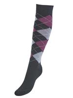 Busse Socken COMFORT-KARO III > black/plum/grey