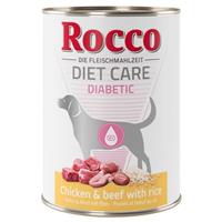 Rocco Diet Care Diabetic Kip & Rund met Rijst 400g Hondenvoer 6 x 400 g