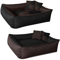 BedDog 2in1 Hundebett MAX QUATTRO, großes Hundekörbchen aus Cordura, waschbares Hundebett mit Rand, Hundesofa:XXL (ca. 120x85cm), MOCCA