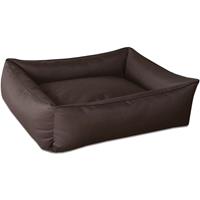 BedDog Hundebett MAX, großes Hundekörbchen aus Cordura, waschbares Hundebett mit Rand, Hundesofa vier-eckig:L (ca. 80x65cm), CHOCOLATE (braun)