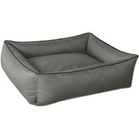 BedDog Hundebett MAX, großes Hundekörbchen aus Cordura, waschbares Hundebett mit Rand, Hundesofa vier-eckig:L (ca. 80x65cm), ROCK (grau)