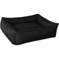 BedDog Hundebett MAX, großes Hundekörbchen aus Cordura, waschbares Hundebett mit Rand, Hundesofa vier-eckig:XL (ca. 100x85cm), BLACK (schwarz)