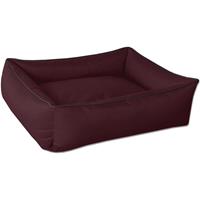 BedDog Hundebett MAX, großes Hundekörbchen aus Cordura, waschbares Hundebett mit Rand, Hundesofa vier-eckig:XL (ca. 100x85cm), CHERRY (bordeaux)