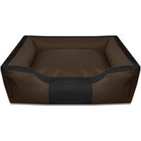 BedDog Hundebett BRUNO, großes Hundekörbchen aus Cordura, waschbares Hundebett vier-eckig mit Rand, Hundesofa:XL (ca. 100x85cm), MOCCA