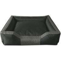 BedDog Hundebett BRUNO, großes Hundekörbchen aus Cordura, waschbares Hundebett vier-eckig mit Rand, Hundesofa:XL (ca. 100x85cm), ROCK-FLOW