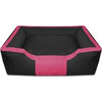 BedDog Hundebett BRUNO, großes Hundekörbchen aus Cordura, waschbares Hundebett vier-eckig mit Rand, Hundesofa:XXXL (ca. 150x110cm), PINK-ROSE