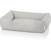 BedDog Hundebett ZARA, Hundesofa aus Cordura, Microfaser-Velours, waschbares Hundebett mit Rand, Hundekissen vier-eckig:XL (ca. 100x85cm),