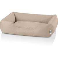 BedDog Hundebett ZARA, Hundesofa aus Cordura, Microfaser-Velours, waschbares Hundebett mit Rand, Hundekissen vier-eckig:XL (ca. 100x85cm),